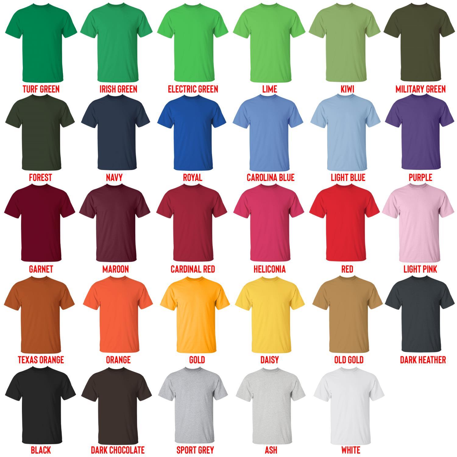 t shirt color chart - The Smiths Merch