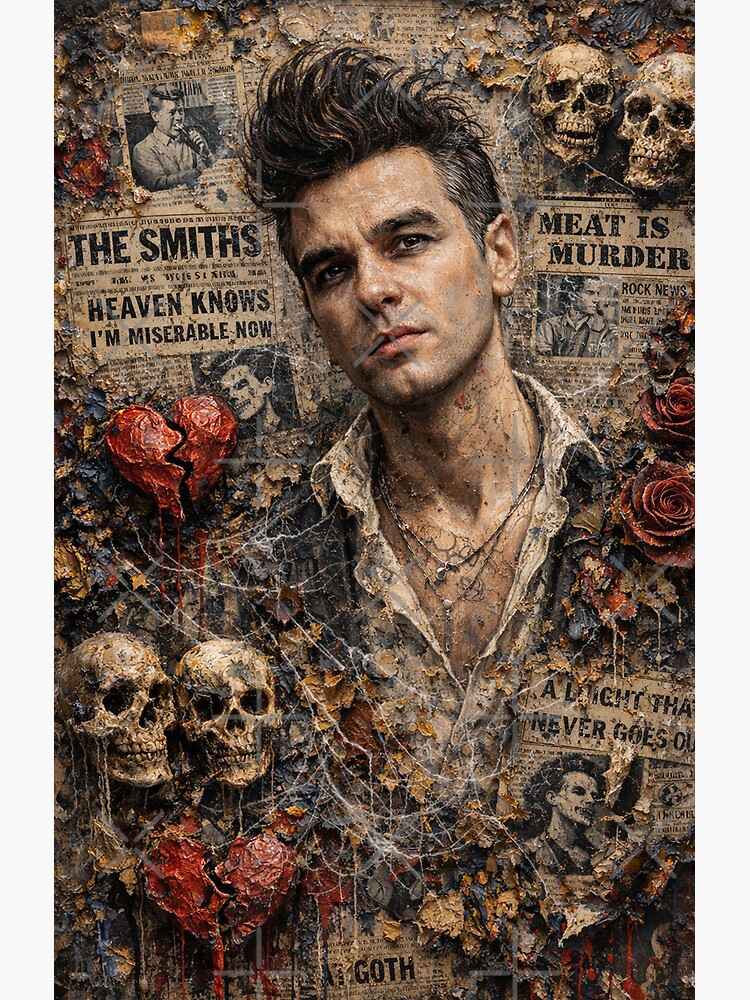 Morrisey The Smiths Grunge Tribute Shower Curtain - Image 2